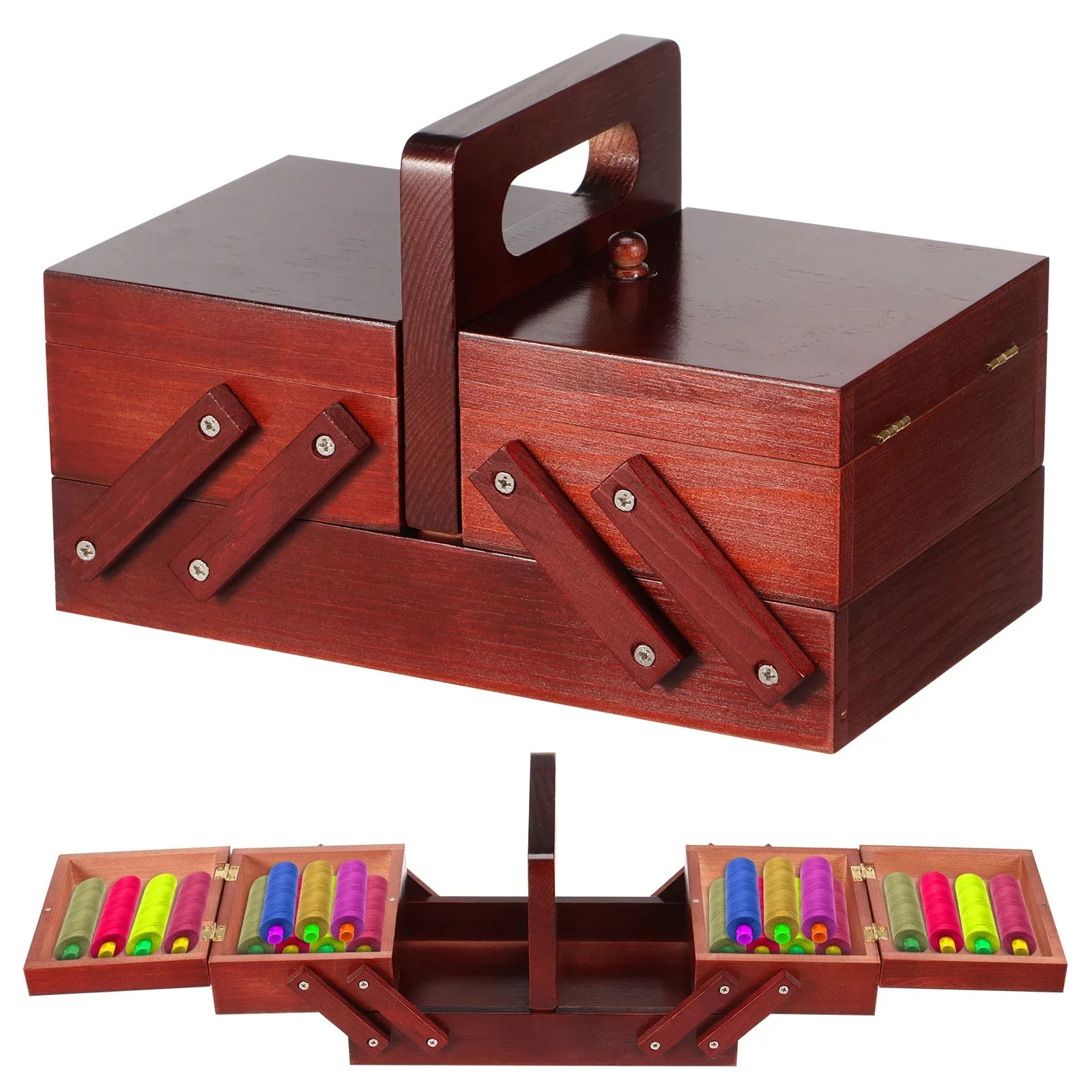 Workshop Tools Cabinet - Rozkładany drewniany pojemnik na nici do
