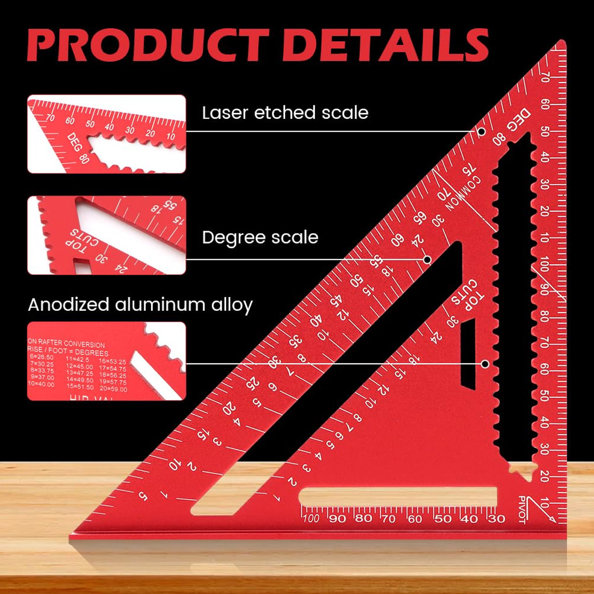 Kątownik ze stopu aluminium, p – Workshop Measuring Tools recenzja i cena