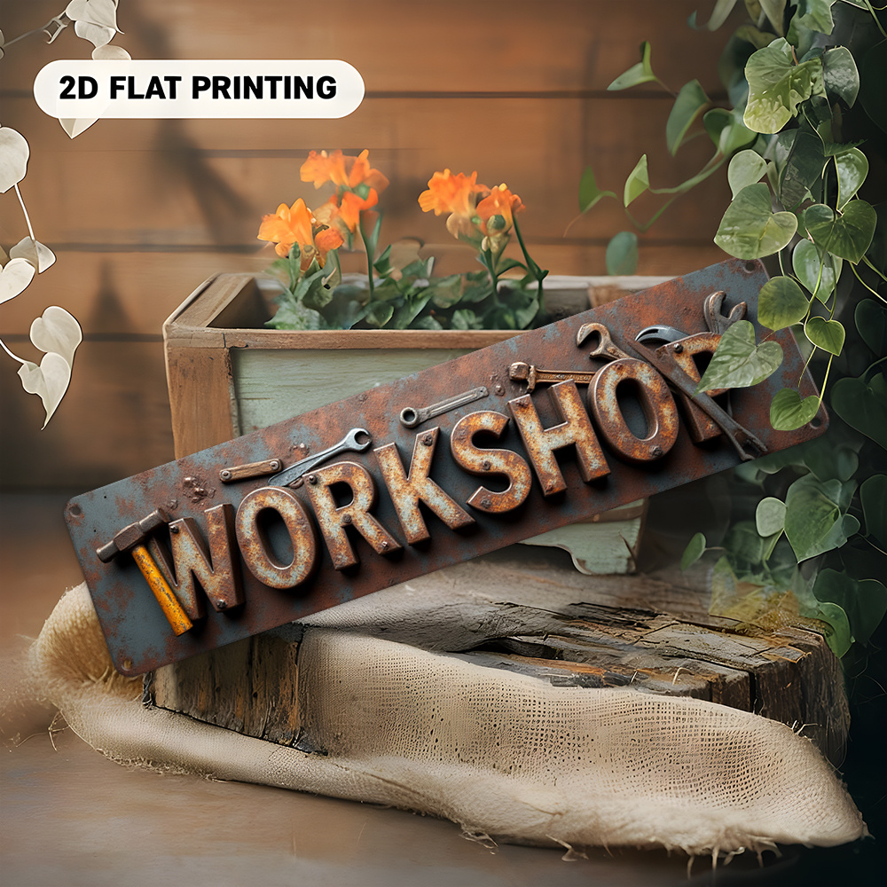 Płaski znak 2D, tablica, dekor – Workshop Tools Background recenzja i cena