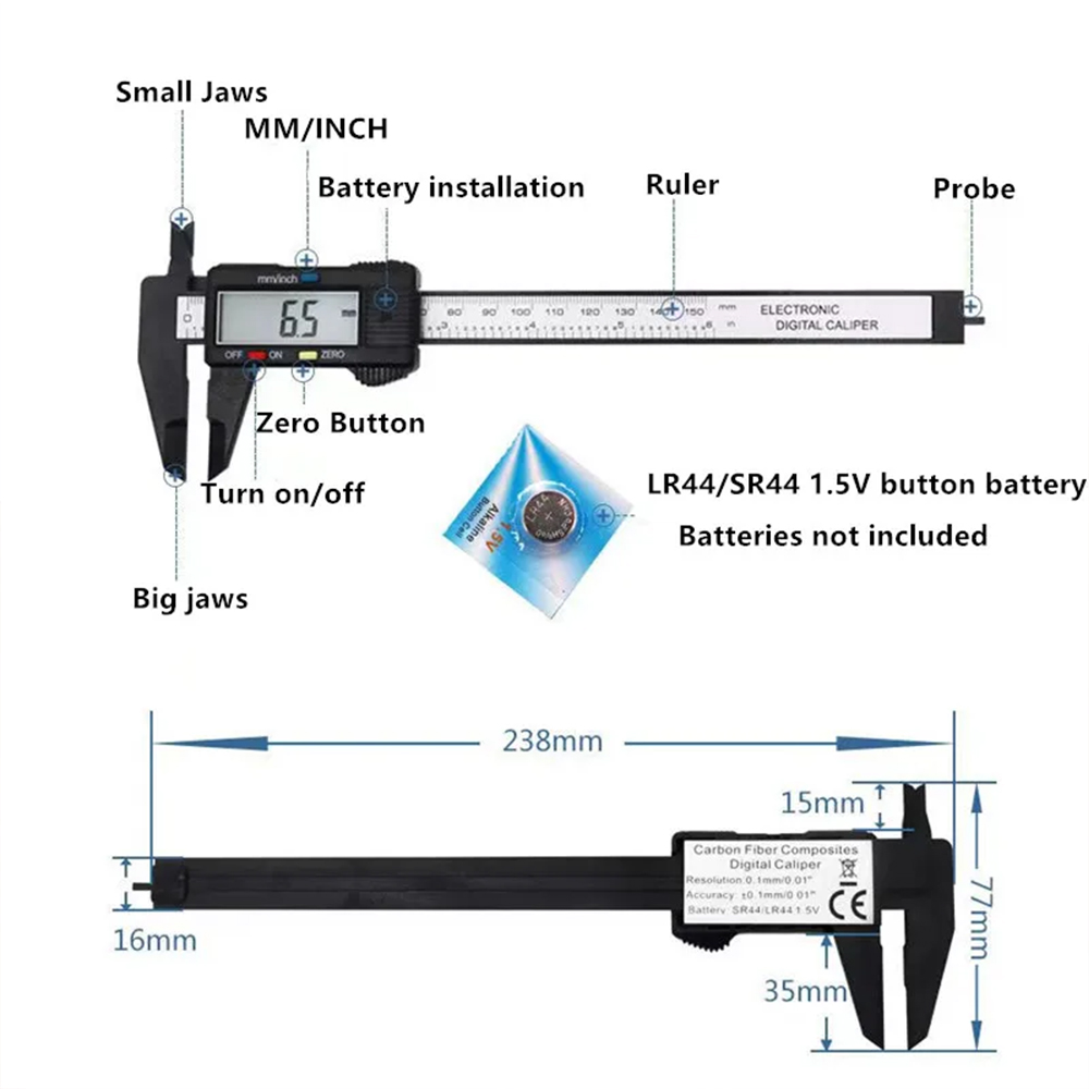 100mm 150mm zegarek elektronic – Workshop Measuring Tools recenzja i cena